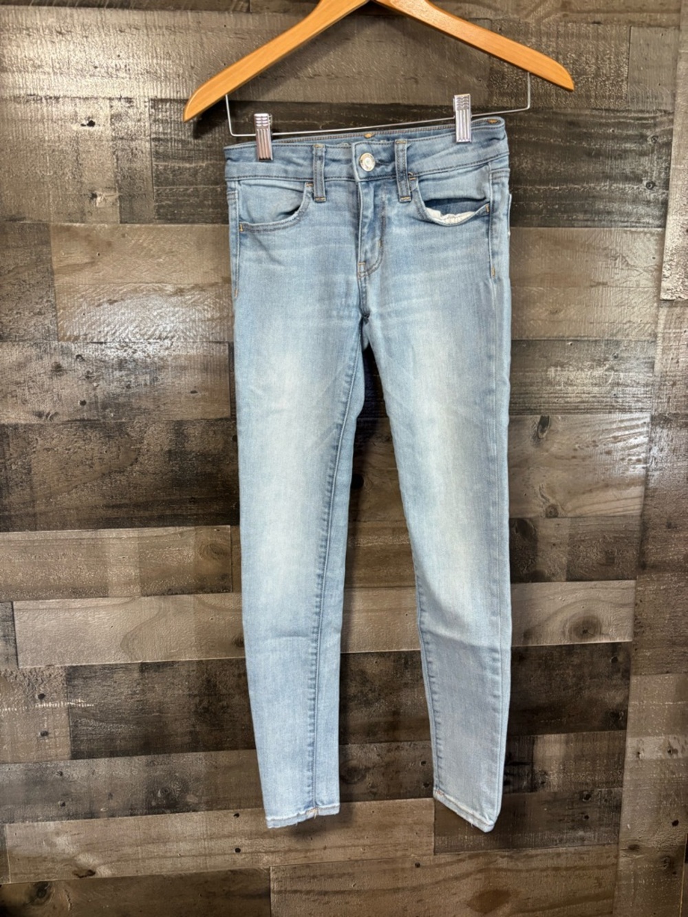 American Eagle Outfitters Light Blue Skinny Jeans 00 Petite
